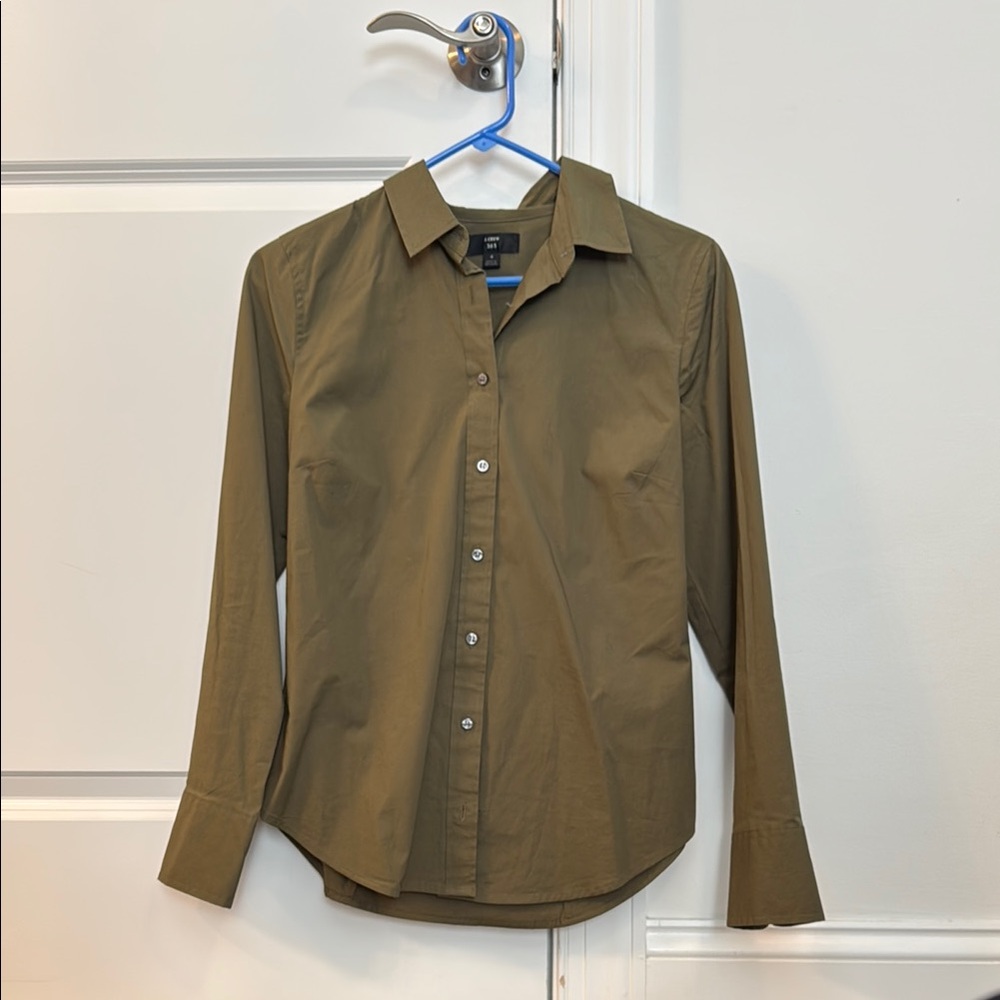 J. Crew Green Button Down Shirt